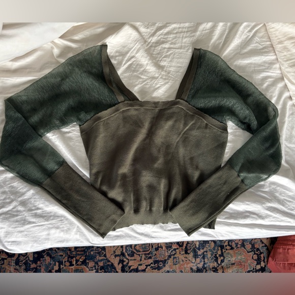 FREE PEOPLE Night After Night Top in Emerald size L NWT - Picture 4 of 9